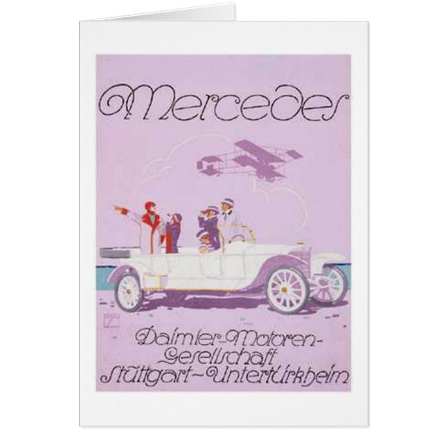 Mercedes vintage Ad -Purple, Avion (Devant)