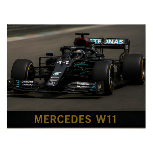 Mercedes W11 Formule 1 Raceauto Klassieker Perfect Poster
