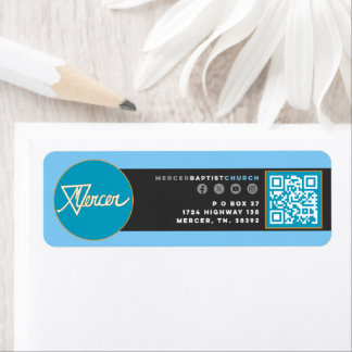 Mercer Baptist Church Adresetiketten Etiket