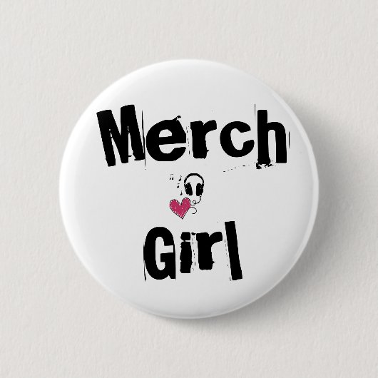 Merch Girl Pin Ronde Button 5,7 Cm (Voorkant)