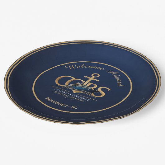 Merch Nautique CCBS. Assiettes en Papier. (Angle)