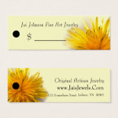 Merchandise Prijs Labels (Paardebloem) Mini Visitekaartjes (Voorkant /achterkant)