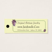 Merchandise Prijs Labels (Purple Flowers) Mini Visitekaartjes (Achterkant)
