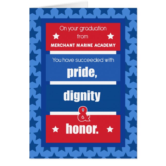 Merchant Marine Academy Afstuderen Gefeliciteerd (Voorkant)