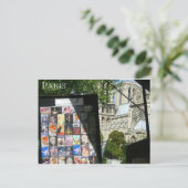 Merchant Stall Near Notre Dame Briefkaart (Staand voorkant)