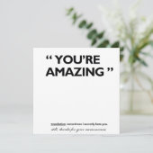 Merci ! (Debout devant)