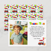 Merci 2e anniversaire Motif Red Golf Cart Boy's (Devant / Derrière)