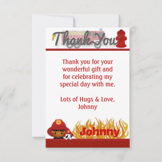 Merci 3,5" de SAPEUR-POMPIER x5 PLAT" (style) (Devant)