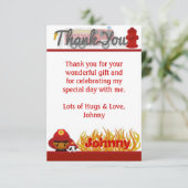 Merci 3,5" de SAPEUR-POMPIER x5 PLAT" (style) (Debout devant)