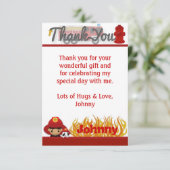 Merci 3,5" de SAPEUR-POMPIER x5 PLAT" (style) (Debout devant)