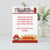 Merci 3,5" de SAPEUR-POMPIER x5 PLAT" (style) (Debout devant)