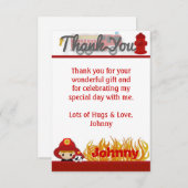 Merci 3,5" de SAPEUR-POMPIER x5 PLAT" (style) (Devant / Derrière)