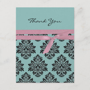 Merci 4.25x5.5 de baby shower de rose et de