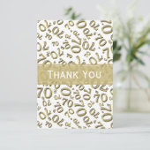 Merci 70e anniversaire Numéro Motif Gold/White (Debout devant)