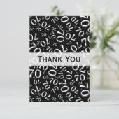 Merci 70e anniversaire Numéro Motif noir/blanc (Debout devant)