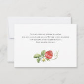 Merci à Baby shower de fraise à l'aquarelle tendan (Dos)