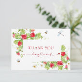 Merci à Baby shower de fraise à l'aquarelle tendan (Debout devant)