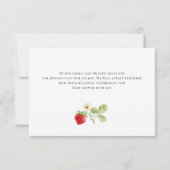 Merci à Baby shower de fraise à l'aquarelle tendan (Dos)