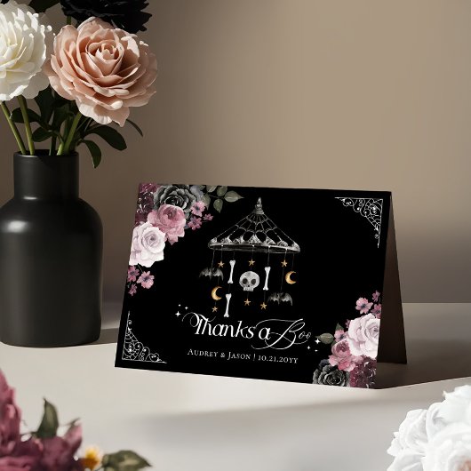 Merci à Boo Gothic Skeleton Mobile Baby shower