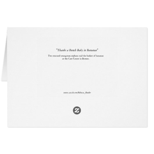 Merci à Bunch Bébé mignon Orangutans (Dos Horizontal)