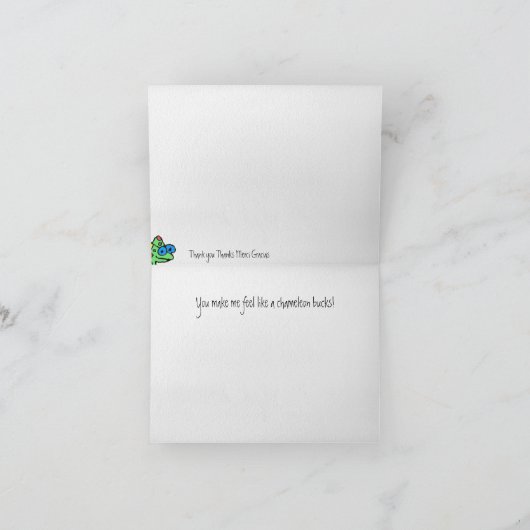 Merci à Chameleon Merci Cartes de notes (Intérieur)