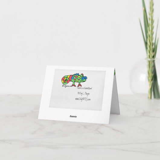 Merci à Chameleon Merci Cartes de notes (Dos)