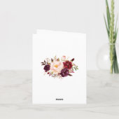 Merci à cordes florales de dentelle rouge Bourgogn (Dos)