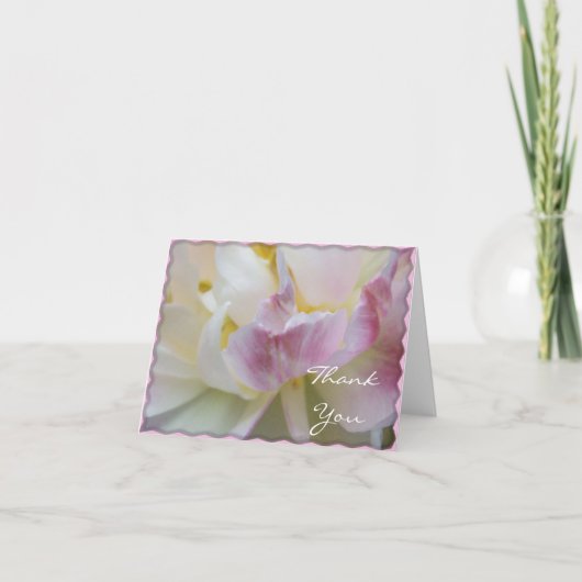 Merci à fleurs de tulipe rose et blanc (Devant)