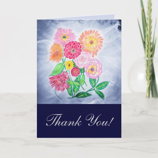 Merci à fleurs de Zinnia (Devant)