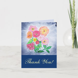 Merci à fleurs de Zinnia