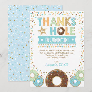 Merci à Hole Bunch Donut Carte de remerciements d'