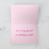 Merci à la carte entraîneur de patinage sur glace  (Intérieur)