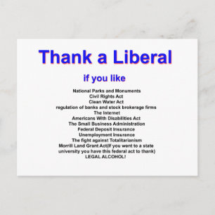 Merci à la carte postale libérale