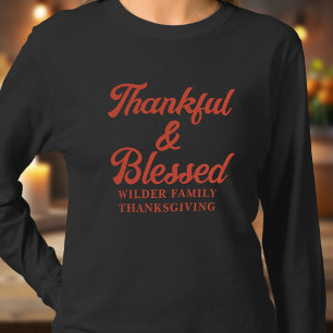 Merci à la famille et béni Thanksgiving T-shirt