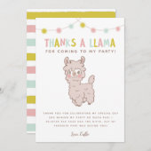 Merci À La Llama Cute Anniversaire de enfant Party (Devant / Derrière)