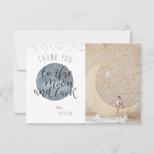 Merci à la Lune et retour Carte de remerciements