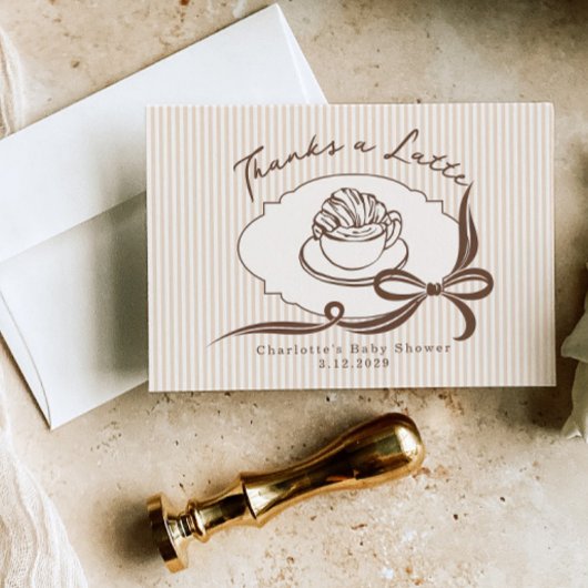 Merci A Latte Café Bébé Tasse Bébé Shower