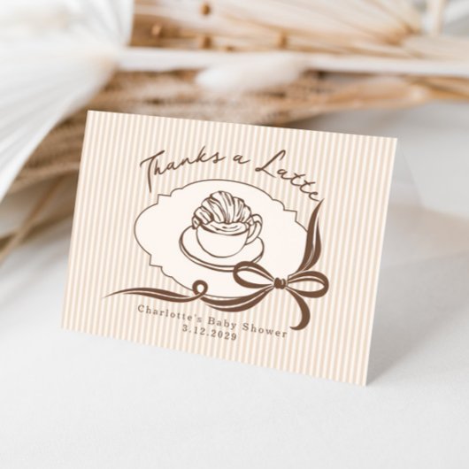 Merci A Latte Café Bébé Tasse Bébé Shower