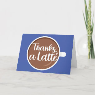 Merci à Latte Carte de remerciements