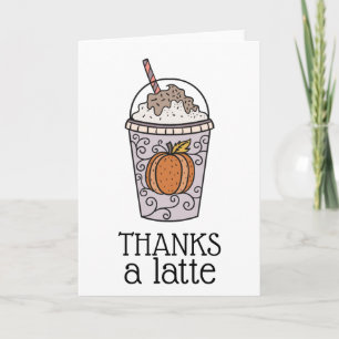 Merci à Latte Carte de remerciements