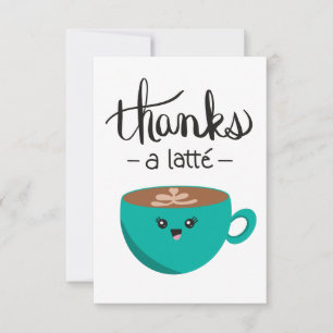 Merci à Latte Carte de remerciements