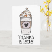 Merci à Latte Carte de remerciements (Fleur jaune)