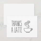 Merci À Latte Carte de remerciements, Carte de rem (Devant / Derrière)