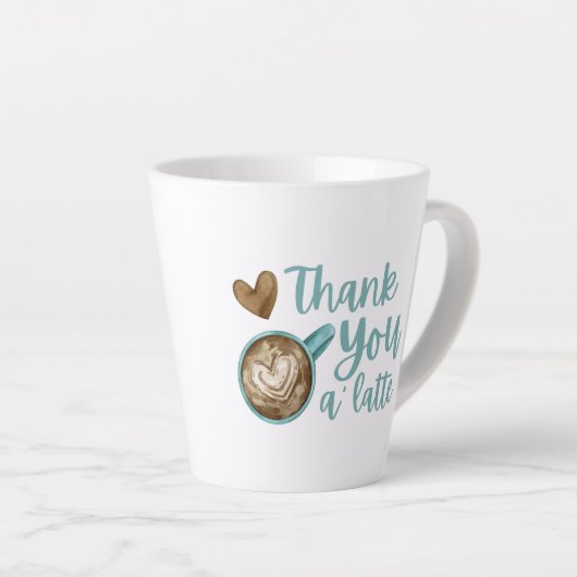 Merci A' Latte Mug (Angle droit)