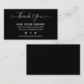 merci à l'élégant carte de visite (Devant / Derrière)