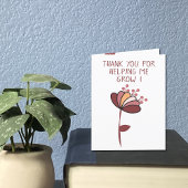 Merci à l'enseignant de fleur imaginaire