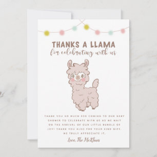Merci À Llama Pour Son Baby shower Non Sexe