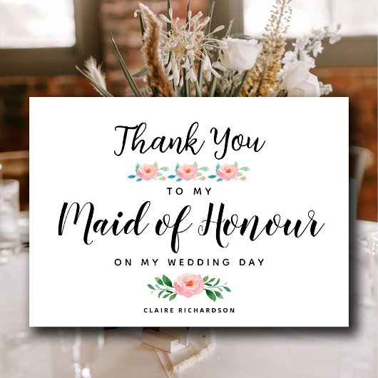 Merci à ma demoiselle d'honneur | Demoiselle d'hon