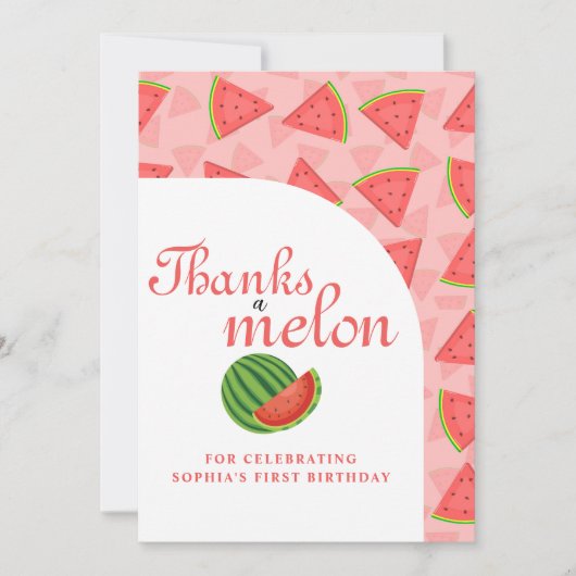Merci à Melon 1er Birthday Watermelon (Devant)