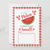 Merci à Melon Teacher Carte de remerciements (Devant)
